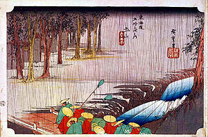 歌川広重「春之雨」