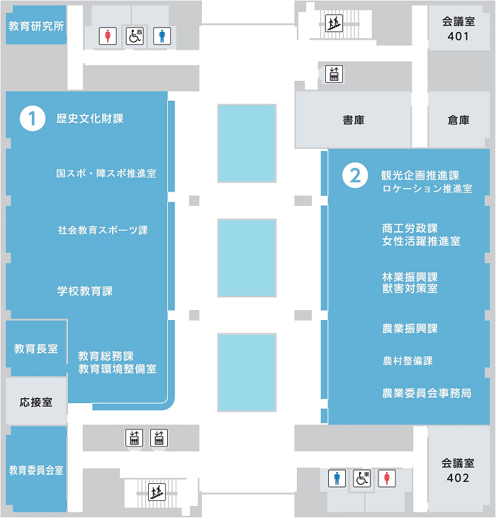 甲賀市役所４Ｆフロア図