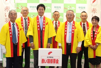 赤い羽根共同募金運動啓発メッセージ伝達式