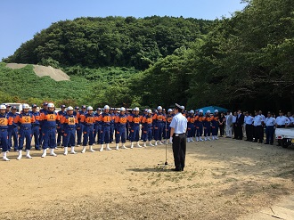 県消防操法訓練大会様子