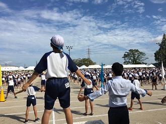 ラジオ体操の様子