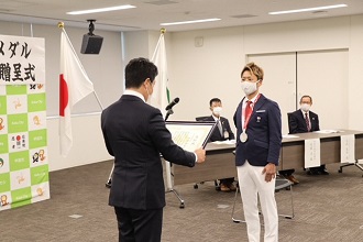 宇田秀生選手市民栄誉賞2