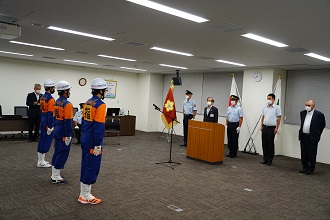第57回滋賀県消防操法訓練大会出場選手　激励