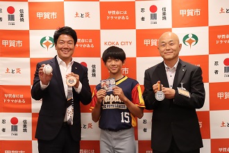 2023カル・リプケンU12世界少年野球大会日本代表　村井選手表敬訪問