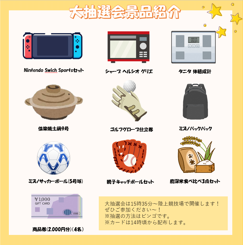 大抽選会景品紹介