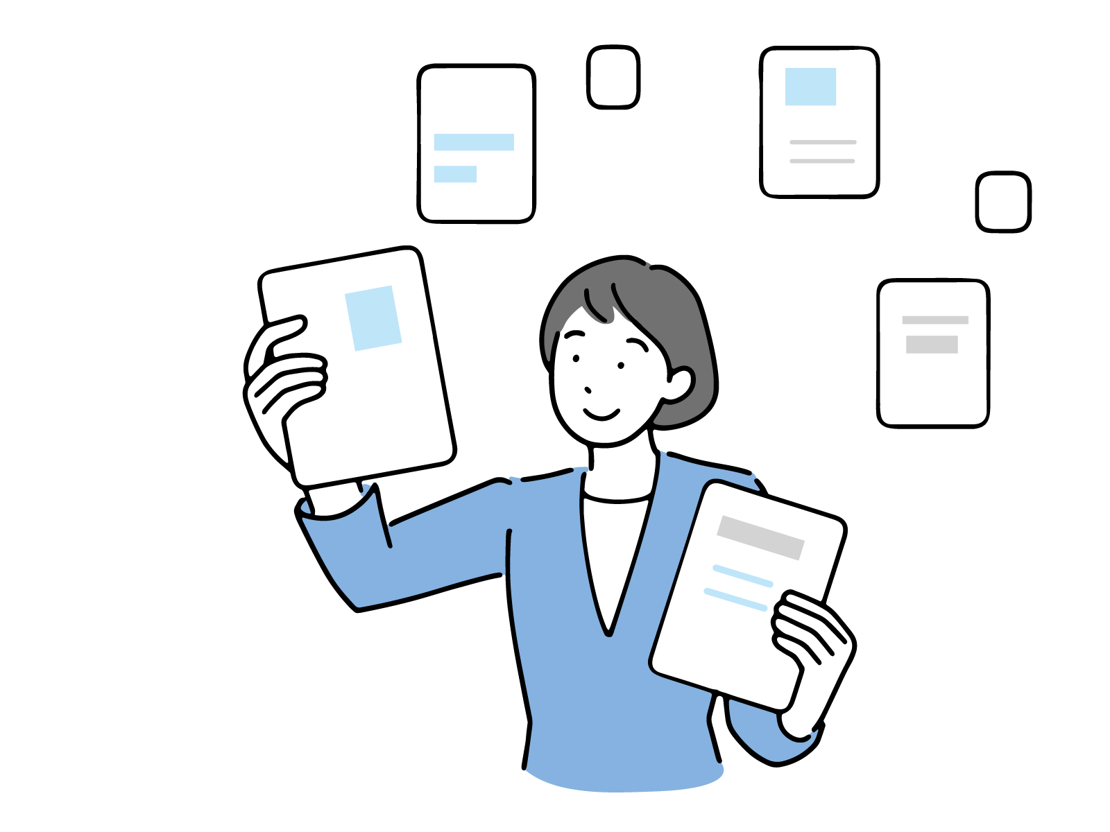 スマホを使用する人