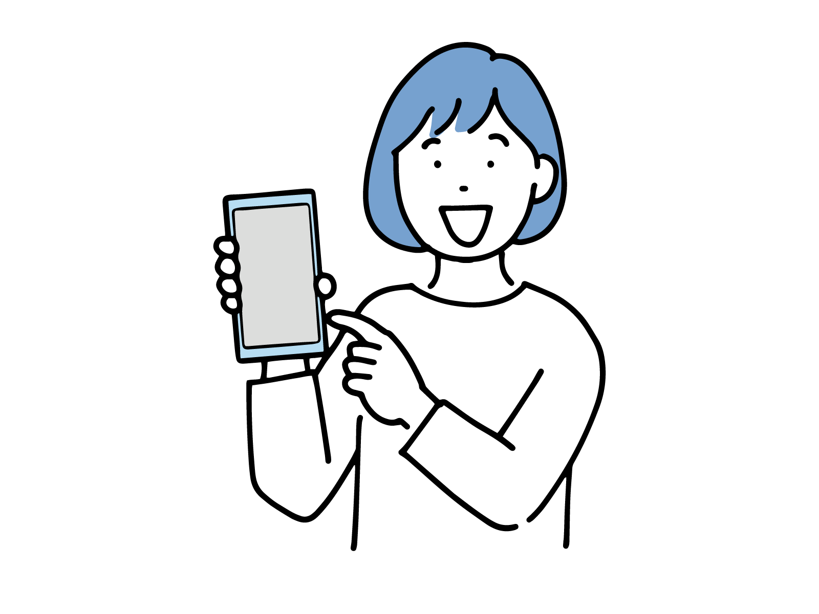 スマホを使用する人