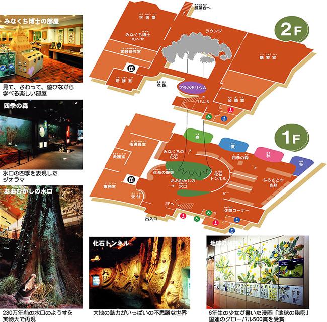 自然館内の案内図